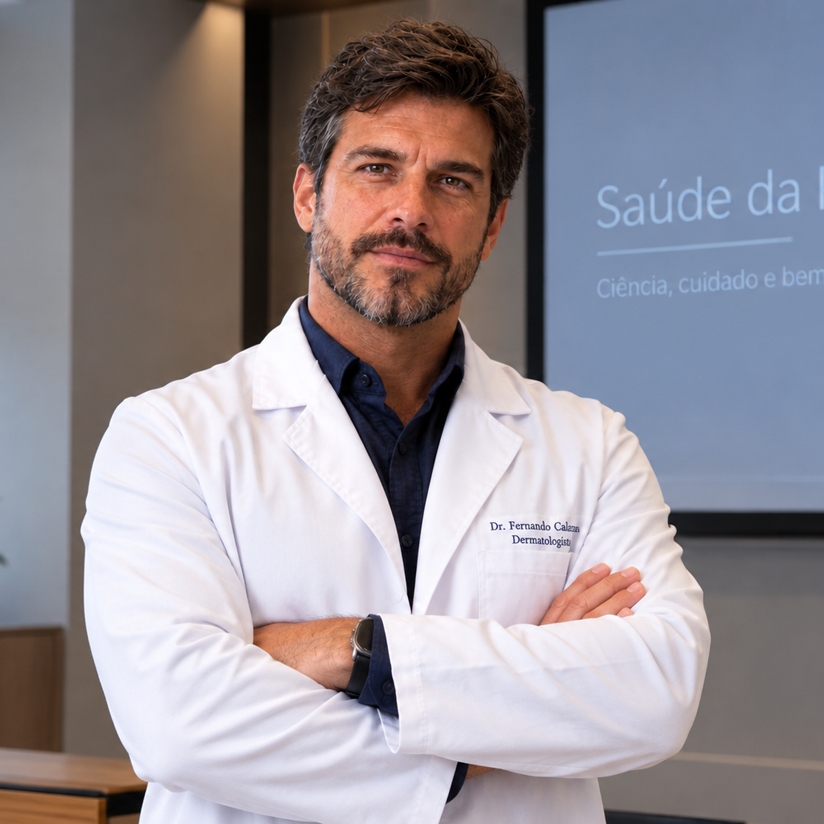 Dr. Fernando Calazans em uma conferência médica